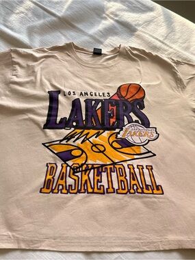 Beige Graphic Basketball T‑Shirt